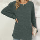 Pocketed Round Neck Long Sleeve T-Shirt