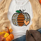 Pumpkin Graphic Round Neck Short Sleeve T-Shirt