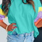 Color Block Round Neck Half Sleeve T-Shirt