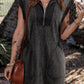 Half Zip Cap Sleeve Mini Dress - Michelle Francisco