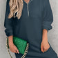 Half Zip Dropped Shoulder Mini Sweatshirt Dress