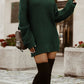 Side Slit Turtleneck Long Sleeve Sweater