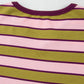 Striped Notched Long Sleeve T-Shirt