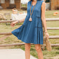Frill Notched Sleeveless Mini Dress
