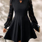 Cutout Lace Long Sleeve Mini Dress