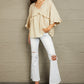 Ruffled V-Neck Half Sleeve Blouse