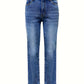 Straight Leg Jeans with Pockets