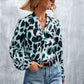 Printed Tie Neck Puff Sleeve Blouse