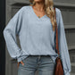 V-Neck Long Sleeve T-Shirt