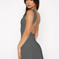 Backless Wide Strap Mini Dress