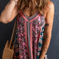 Printed V-Neck Midi Cami Dress