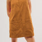 Round Neck Wide Strap Corduroy Mini Dress