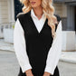 Side Slit V-Neck Sweater Vest