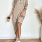 Drawstring Long Sleeve Hooded Dress