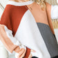 Color Block Drop Shoulder Long Sleeve Sweater