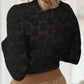 Lace Mock Neck Long Sleeve T-Shirt