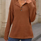 Half Button Long Sleeve T-Shirt