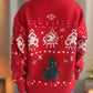 Christmas Element Round Neck Long Sleeve Sweater