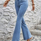 High Waist Flare Jeans with Pockets