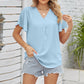 V-Neck Flutter Sleeve Blouse