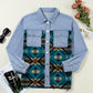 Pocketed Button Up Long Sleeve Denim Jacket