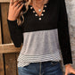 Notched Long Sleeve T-Shirt