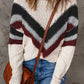 Contrast Dropped Shoulder Long Sleeve Sweater