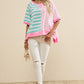 Contrast Stripes Round Neck Half Sleeve T-Shirt