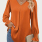 V-Neck Flounce Sleeve Top