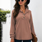 Half Button Long Sleeve T-Shirt