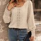 Swiss Dot Lace Detail Blouse