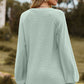 Eyelet Notched Raglan Sleeve T-Shirt