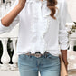 Textured Lace Detail Long Sleeve Shirt