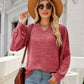 Heathered V-Neck Long Sleeve T-Shirt