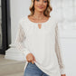 Cutout Round Neck Long Sleeve T-Shirt