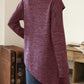 Asymmetrical Hem Cowl Neck Long Sleeve T-Shirt