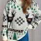 Christmas Element Round Neck Long Sleeve Sweater