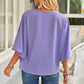 Short Sleeve Draped Blouse