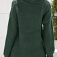 Side Slit Turtleneck Long Sleeve Sweater