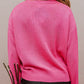 XOXO Round Neck Drop Shoulder Sweater