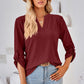 Notched Roll-Tab Sleeve T-Shirt