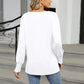 V-Neck Lantern Sleeve T-Shirt