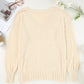 V-Neck Dropped Shoulder Sweater