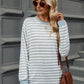 Striped Round Neck Long Sleeve T-Shirt