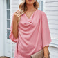 Short Sleeve Draped Blouse