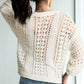 Hollow Out Drop Shoulder Sweater