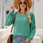 Heathered V-Neck Long Sleeve T-Shirt