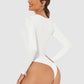 Full Size Scoop Neck Long Sleeve Bodysuit