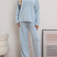 Mock Neck Long Sleeve Top and Pants Sweater Set