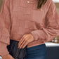 Plus Size Plaid Round Neck Sweater